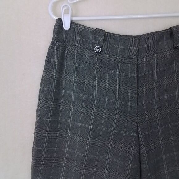 Ann Taylor Womens Pants Gray Plaid Career Slacks sz 6 Curvy Mid Rise Boot Cut - Picture 5 of 11
